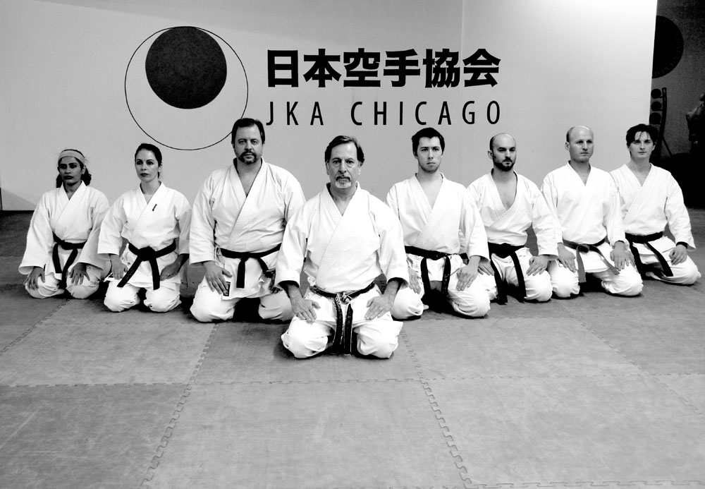 Karateka posing for a photo